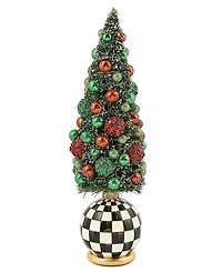 MacKenzie-Childs Courtly Check Illuminated Medium Bottle Brush Tree