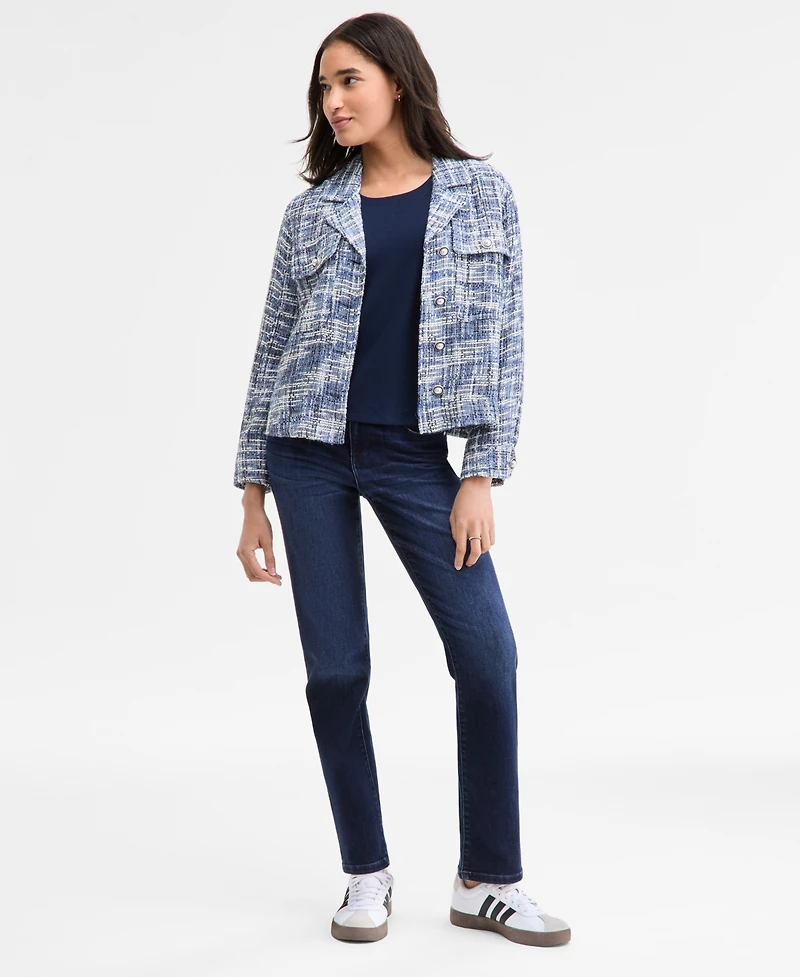 Liverpool Los Angeles Women's Boucle Pearl-Button Jacket