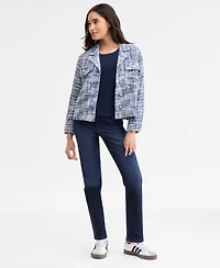 Liverpool Los Angeles Women's Boucle Pearl-Button Jacket