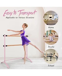 Akiudex 4 Ft Portable Freestanding Double Ballet Barre
