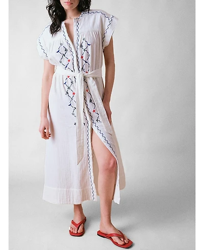 Cape Cove Women's Coves Cap Sleeve Embroidered Dress