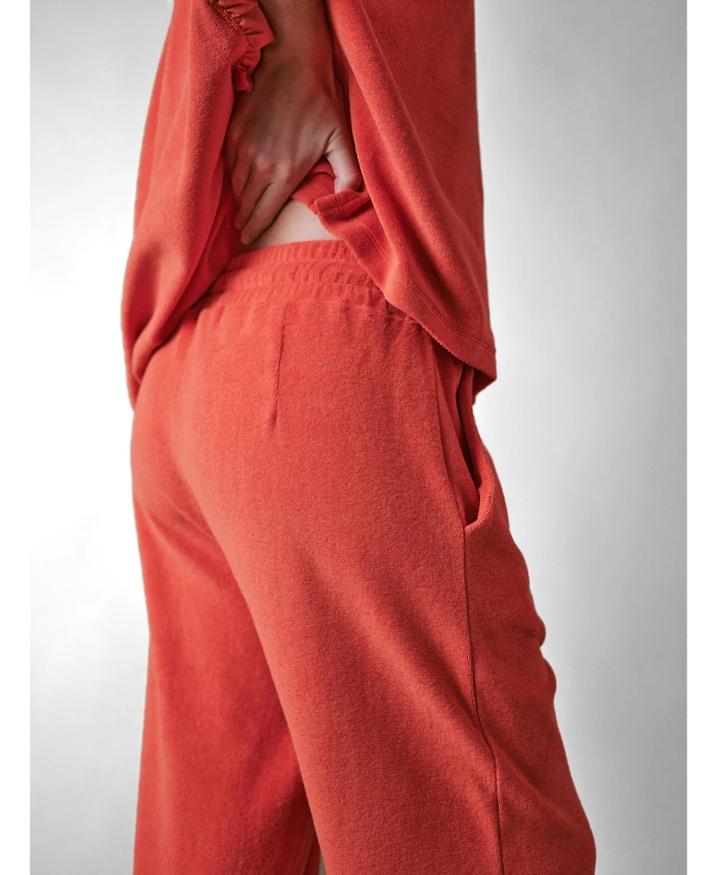 Cape Cove Women's Sea Coral Slim Terry Pant