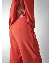 Cape Cove Women's Sea Coral Slim Terry Pant