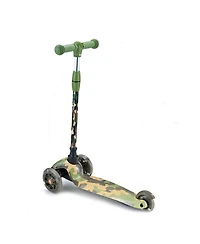 Lightweight and Adjustable Mini Kickboard Scooter with Led Light Wheel for Kids (Camo)