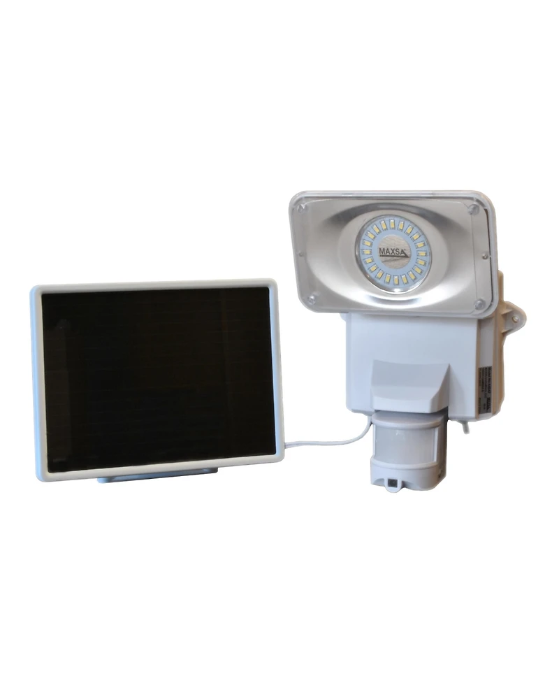 Maxsa Innovations Solar-Powered Video Camera Floodlight - White