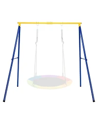 Gymax Extra Large Heavy Duty A-Frame Steel Swing Stand All-Steel Metal Swing Frame