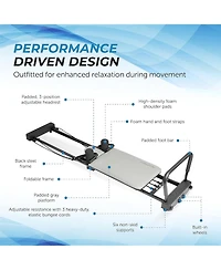 Stamina AeroPilates 287 Folding Pilates Workout Reformer Machine w/o Rebounder