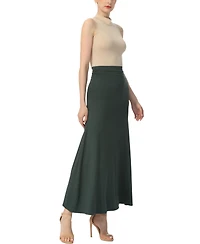 kimi + kai Women's Waist Ruched Pull On Maxi Skirt