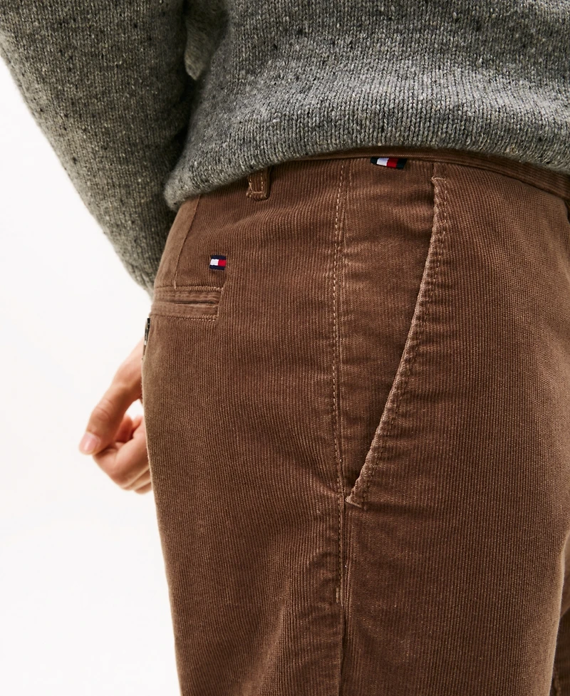 Tommy Hilfiger Men's Denton Slim Straight Fit Corduroy Chinos