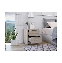 Stylish Rectangular One Drawer Nightstand with Wood Top for Small Spaces