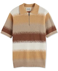 Scotch & Soda Men's Relaxed Fit Short Sleeve Striped Polo Shirt
