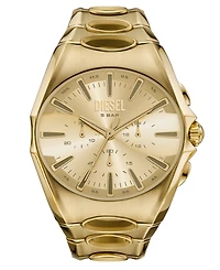 Diesel Men's D-Curve Quartz Chronograph Gold Stainless Steel Watch, 48mm