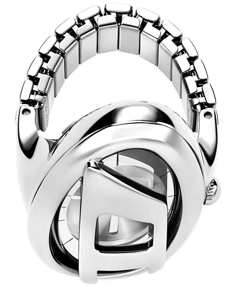 Diesel Women's D-Era Quartz Two-Hand Silver Stainless Steel Watch, 19mm
