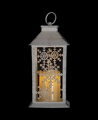 Northlight 11" Led Lighted Snowflakes Christmas Candle Lantern