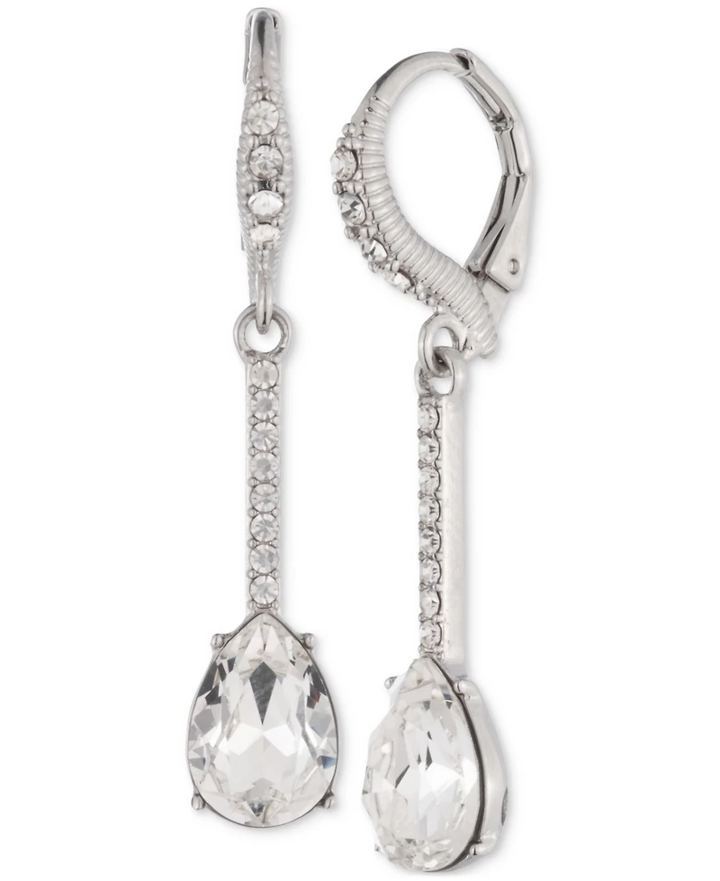 Givenchy Pave Crystal Linear Drop Earrings