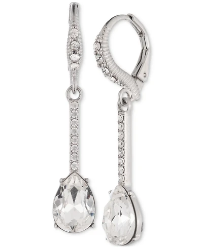 Givenchy Pave Crystal Linear Drop Earrings