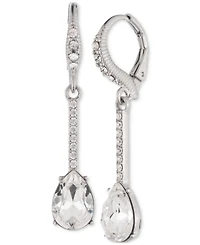 Givenchy Pave Crystal Linear Drop Earrings