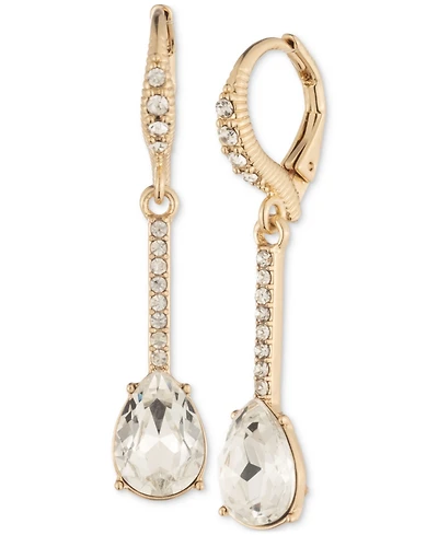 Givenchy Pave Crystal Linear Drop Earrings