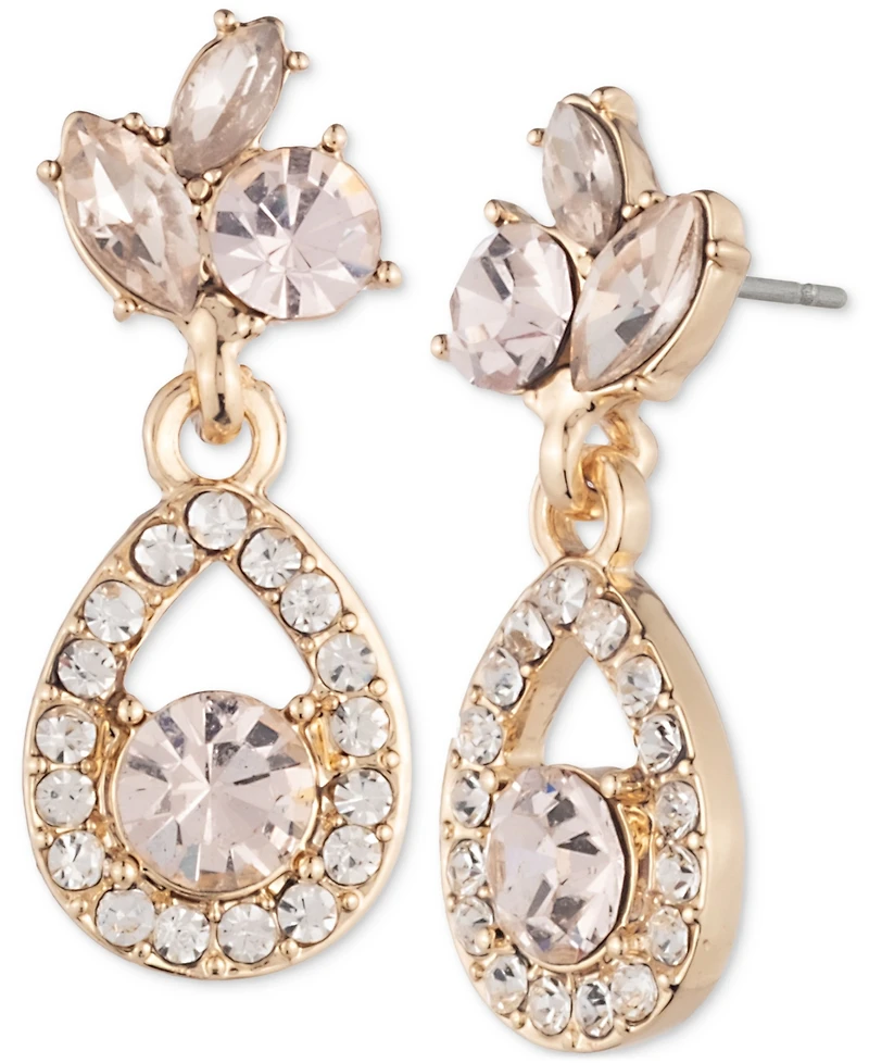 Givenchy Gold-Tone Crystal Drop Earrings