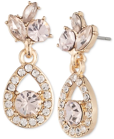 Givenchy Gold-Tone Crystal Drop Earrings