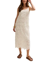Lily and Lionel London Women's Spaghetti Strap Ribbon Work Midi Dress