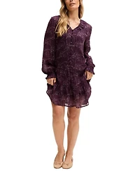 Lily and Lionel London Women's Henrietta Floral Print Button Down Mini Dress