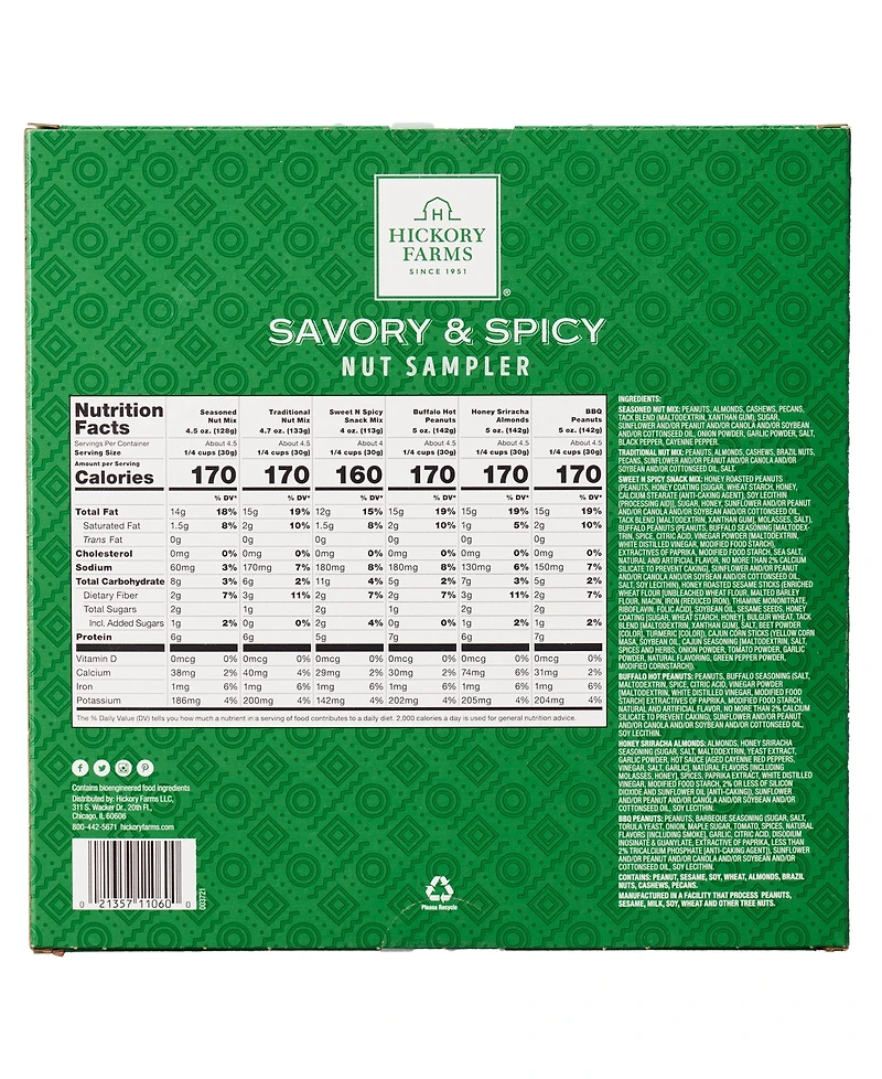 Hickory Farms Savory Spicy Nut Sampler
