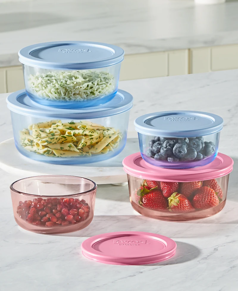 Pyrex Simply Store Tinted 10-Pc. Round Storage Set