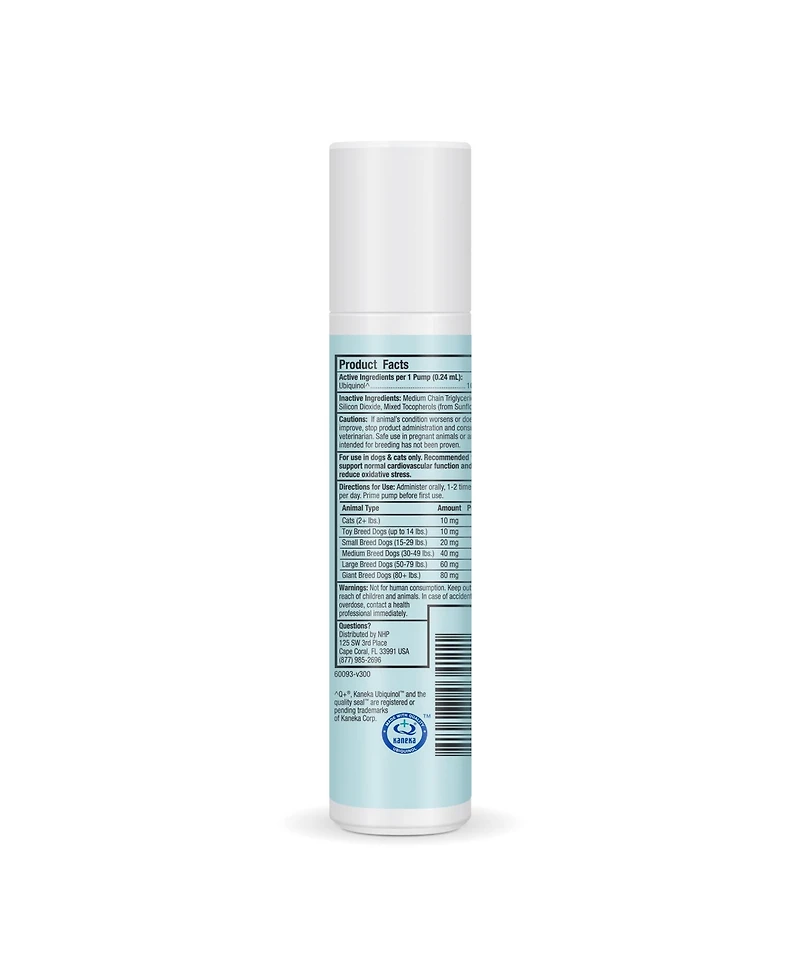 Bark & Whiskers Ubiquinol Liquid Pump for Dogs & Cats, 1.45 Fl. Oz. (43 mL), 149 Pumps, Supports Healthy Immune Function, Veterinarian Formulated, Non