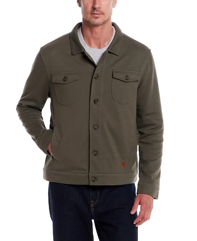 Weatherproof Vintage Men's Long Sleeve Twill Button-Front Jacket