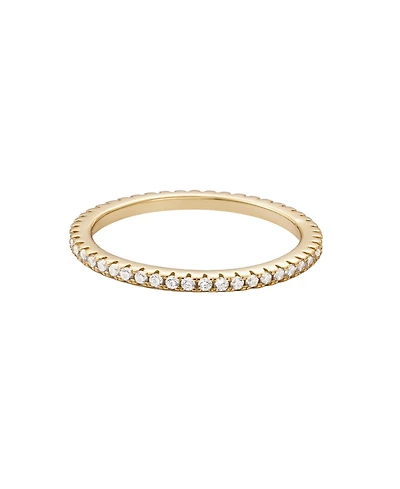 Adornia Fine 14k Gold Vermeil .925 Sterling Silver Cz Eternity Band Ring