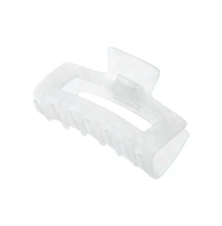 Xl White Shining Open Rectangle Claw Clip By Adina Eden