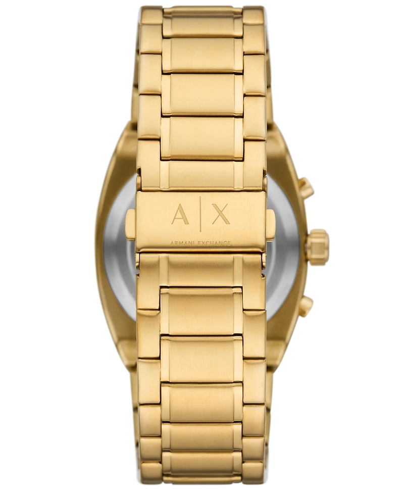 A|X Armani Exchange Men's Quartz Chronograph Gold Stainless Steel Watch, 40mm