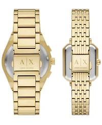 A|X Armani Exchange Men's Sync Quartz Chronograph Gold Stainless Steel Watch, 42mm