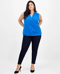 I.n.c. International Concepts Plus Sleeveless Draped Top, Macy's Exclusive