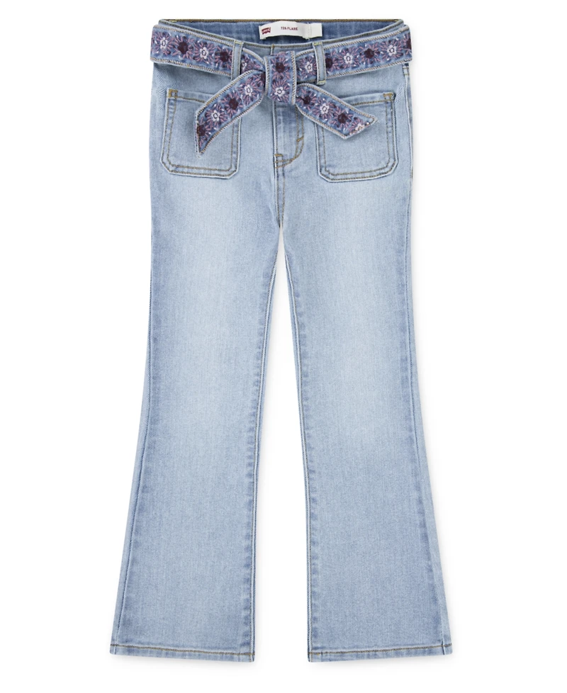 Levi's Big Girls Embroidered Belt Flared Jeans