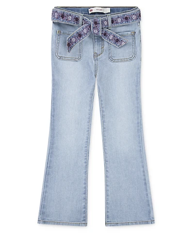 Levi's Big Girls Embroidered Belt Flared Jeans