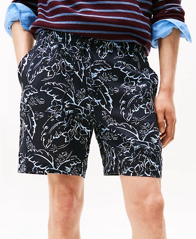 Tommy Hilfiger Men's Patterned 7" Linen Shorts