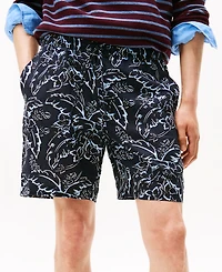 Tommy Hilfiger Men's Patterned 7" Linen Shorts