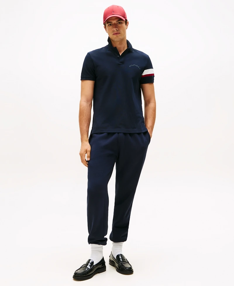 Tommy Hilfiger Men's Regular-Fit Stripe Sleeve Polo Shirt