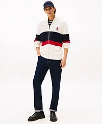 Tommy Hilfiger Men's Zip-Through Stripe Logo Sweater