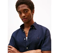Tommy Hilfiger Men's Regular-Fit Linen Short-Sleeve Shirt