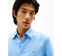 Tommy Hilfiger Men's Regular-Fit Linen Short-Sleeve Shirt