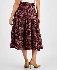 Jones New York Petite Printed Midi Skirt