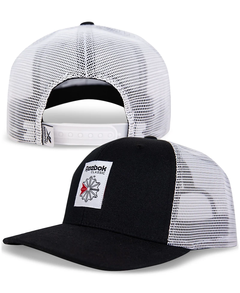 Reebok Men's Union Jack Wheel Canvas & Mesh Trucker Cap