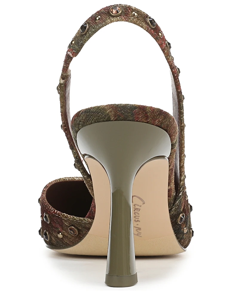 Circus Ny by Sam Edelman Women's Tallie Rhinestone Pointed-Toe Asymmetrical Pumps