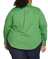 Universal Standard Plus Elbe Stretch Poplin Shirt Classic Fit