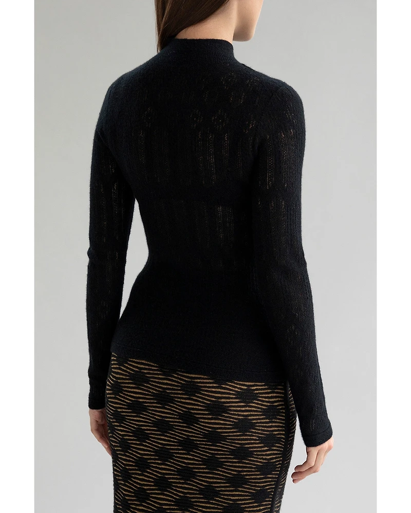 Sskein Women's 's Elise Pointelle Lace Sweater