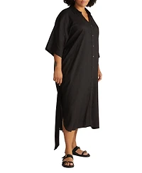 Universal Standard Plus Size Plaza Linen Shirtdress