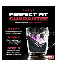 SafeJawz Marvel Sports Mouthguard Dual Layer Premium Mouth Guard with Case for Basketball, Football, Mma, Hockey - Junior Iron Man